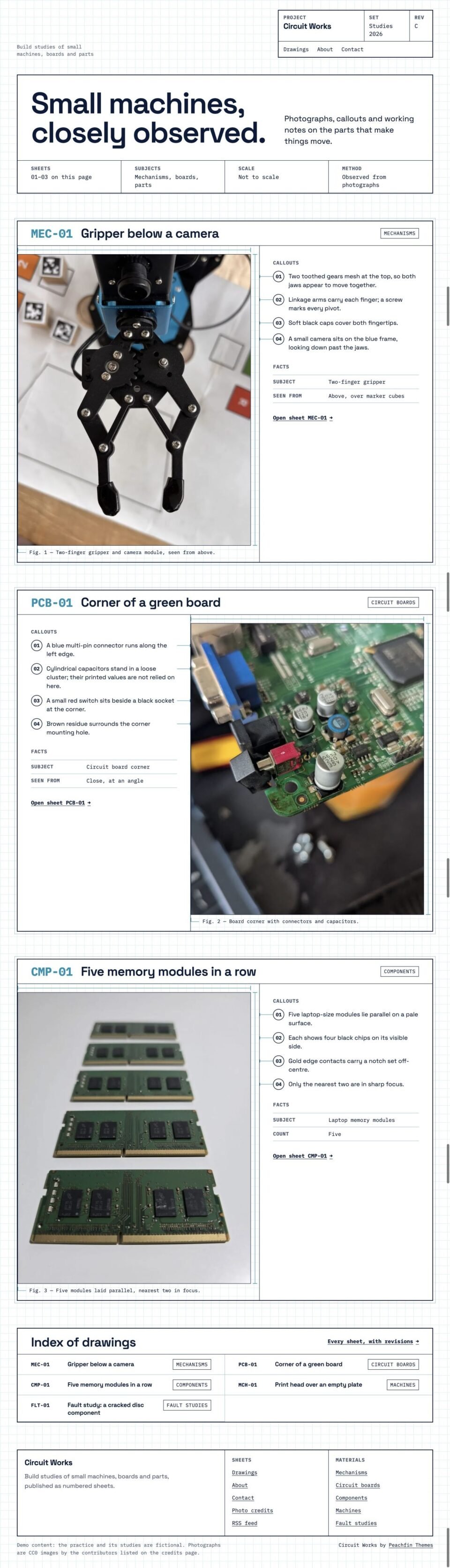 Circuit Works, Home page