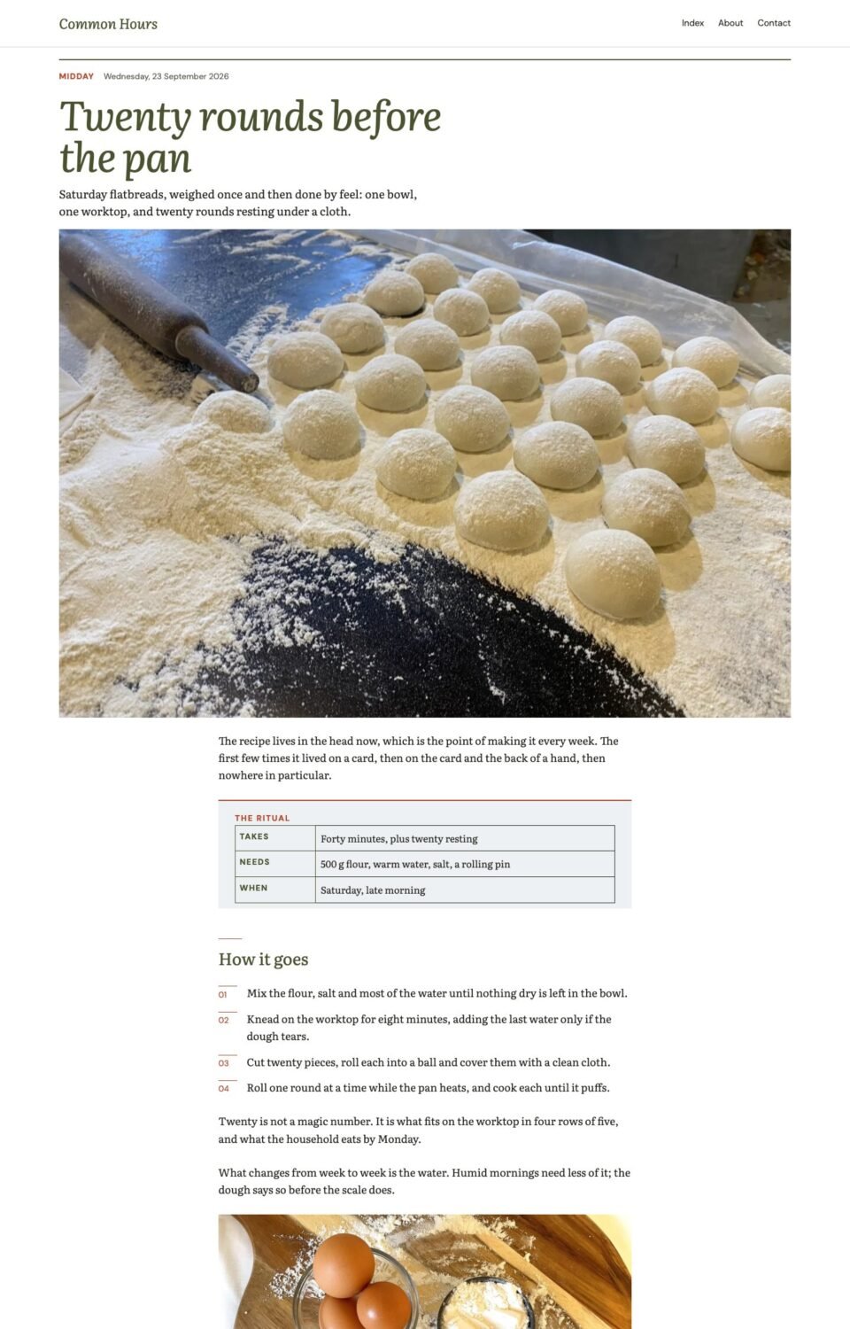 Common Hours, Article page