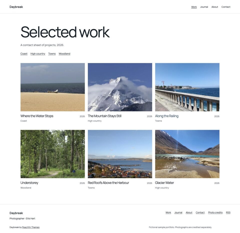 Daybreak, Work page