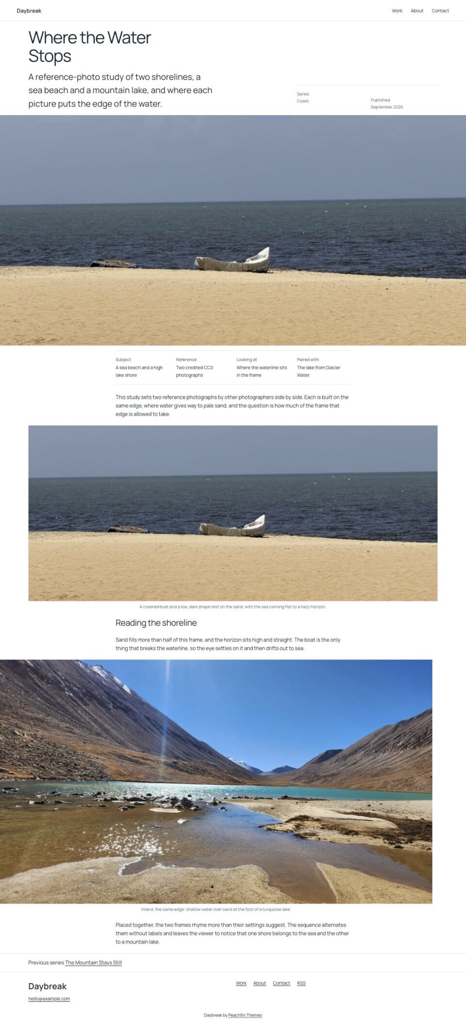 Daybreak, Project page