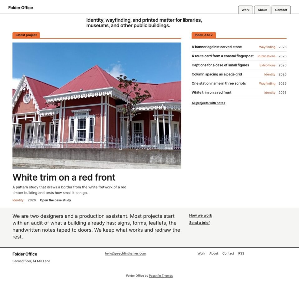 Folder Office, Home page