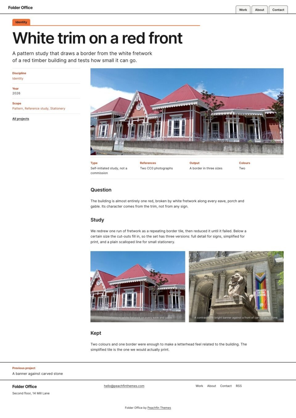 Folder Office, Project page