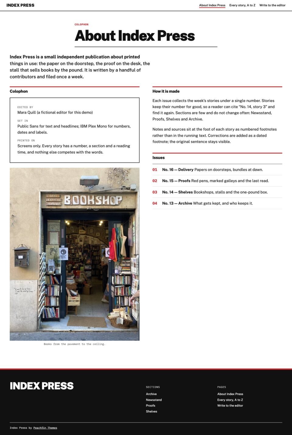 Index Press, About page