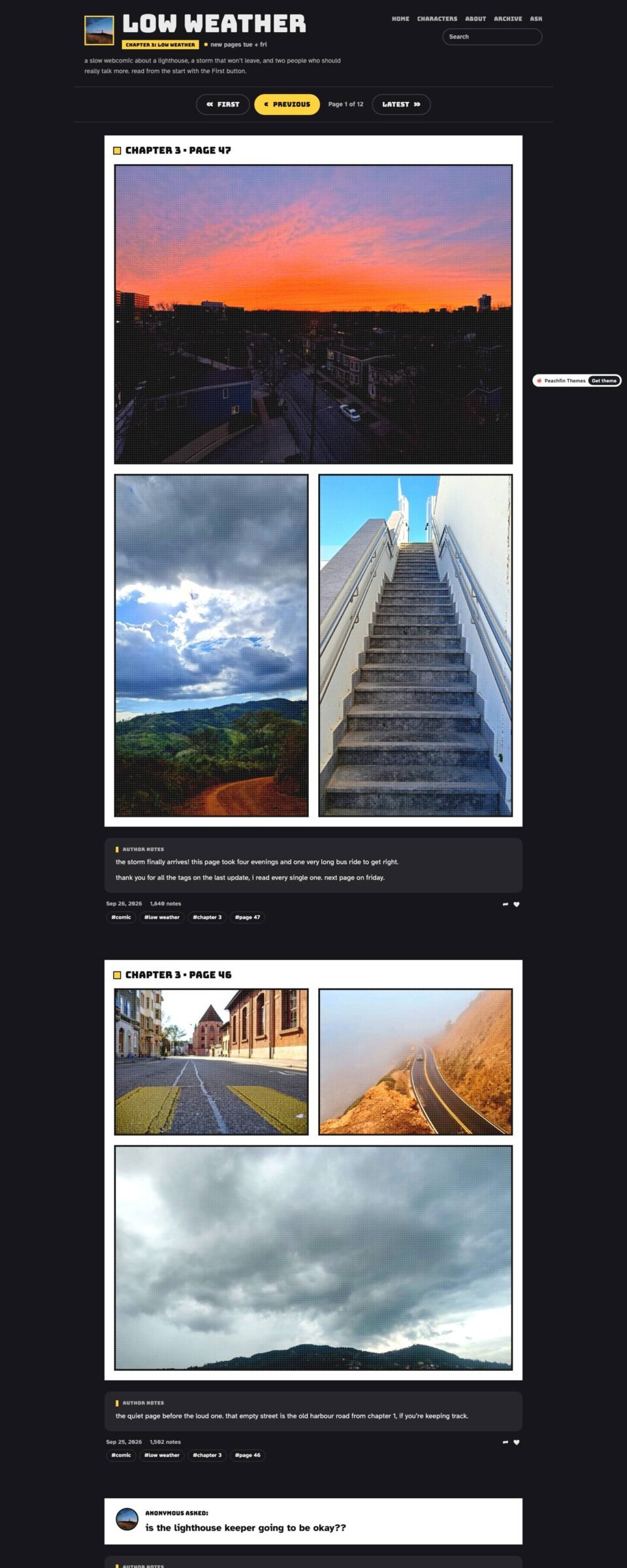 Page Turn, Home page