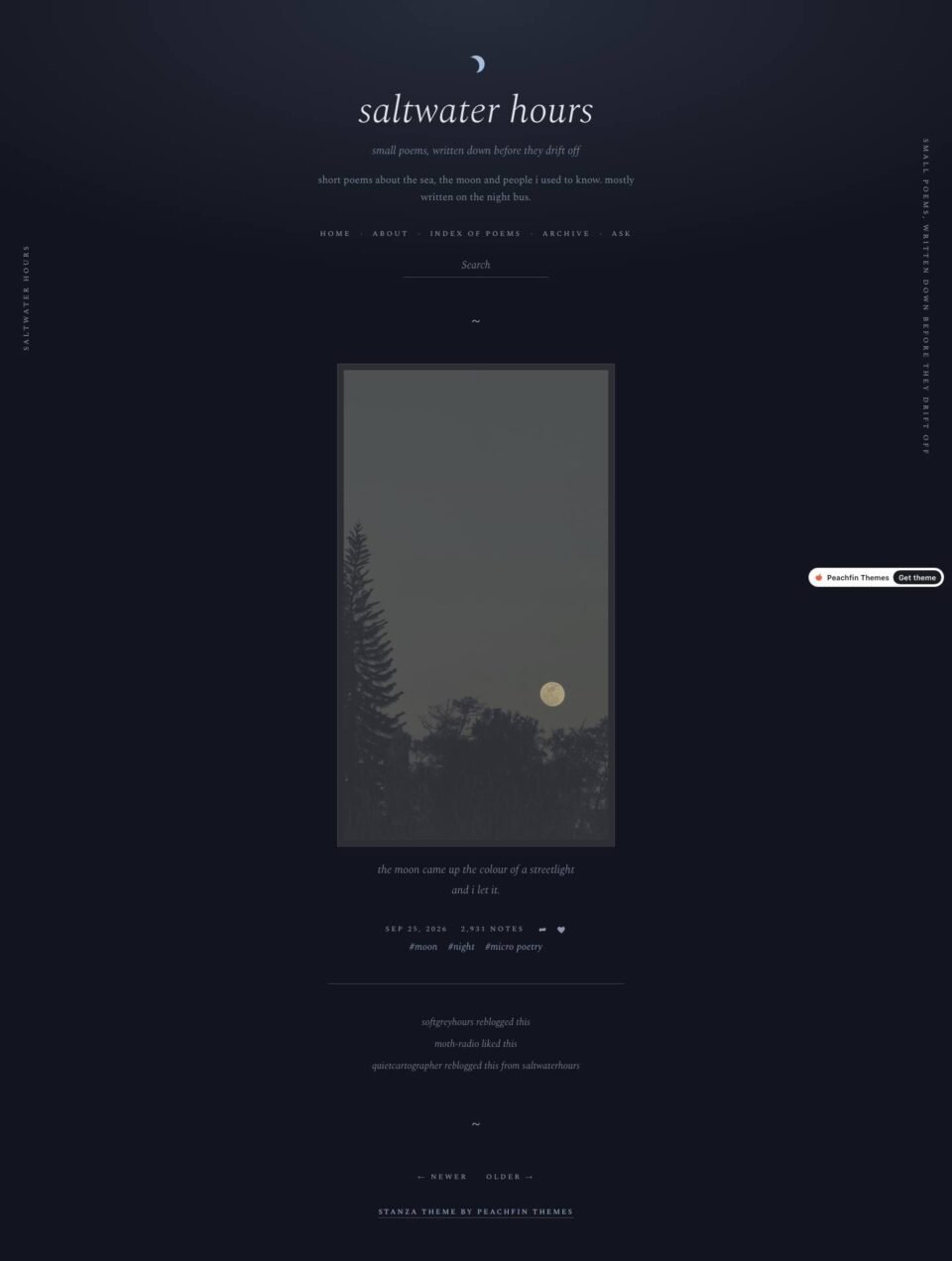 Stanza, Post page