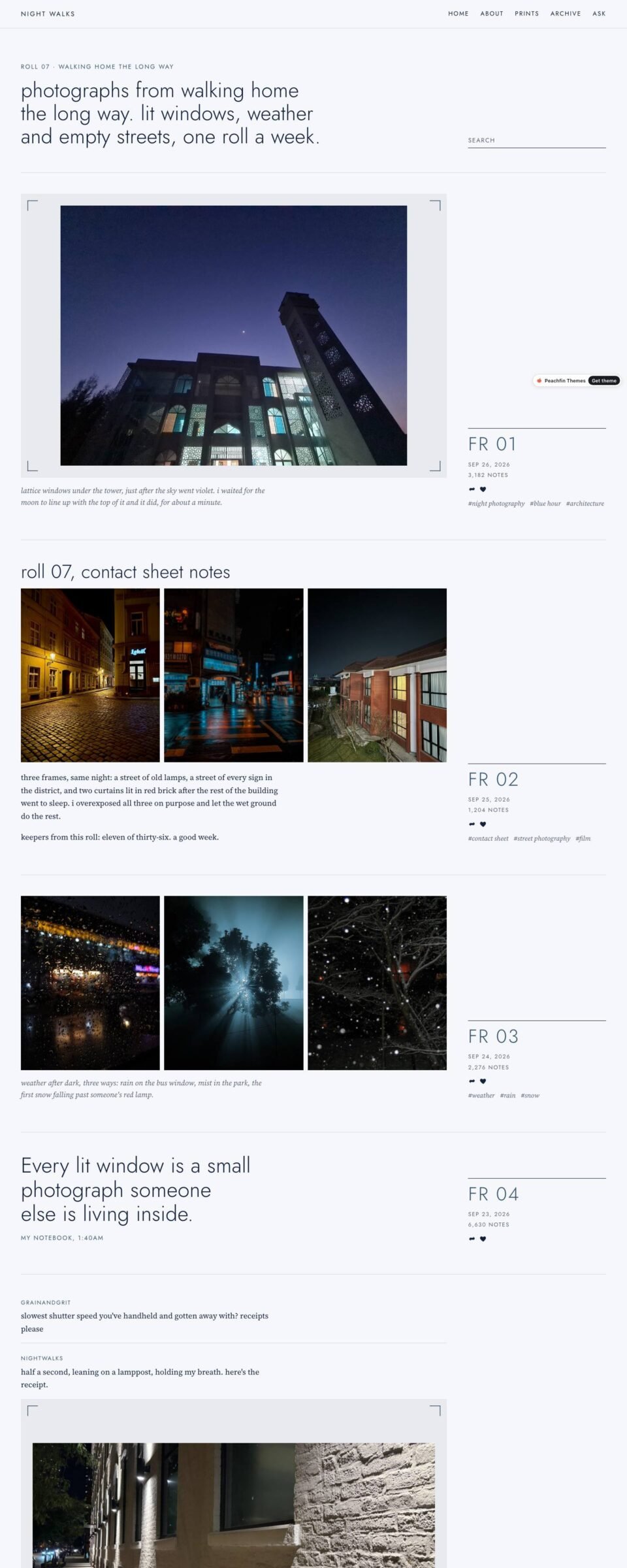 Viewfinder, Home page