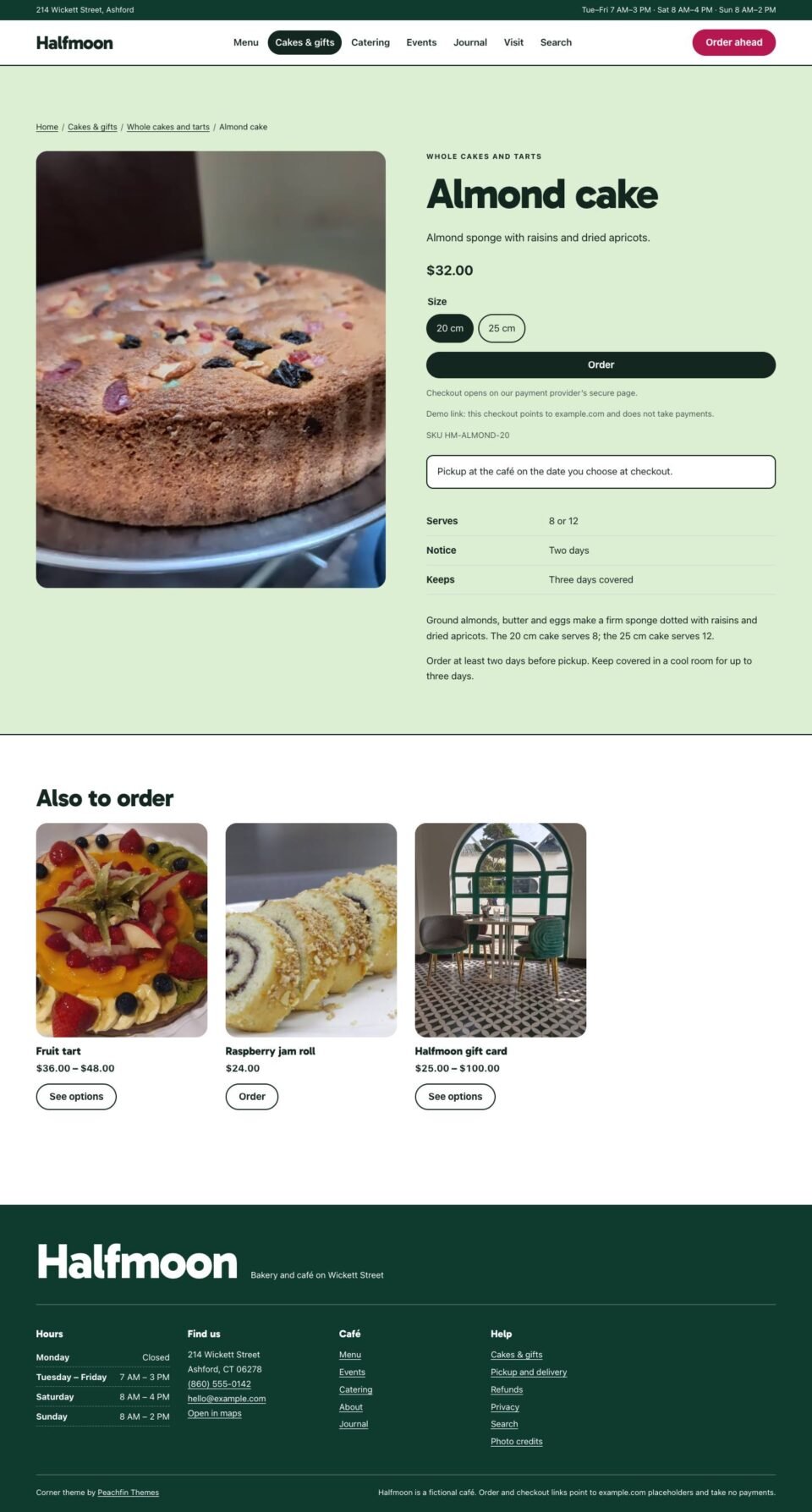 Corner, Product page