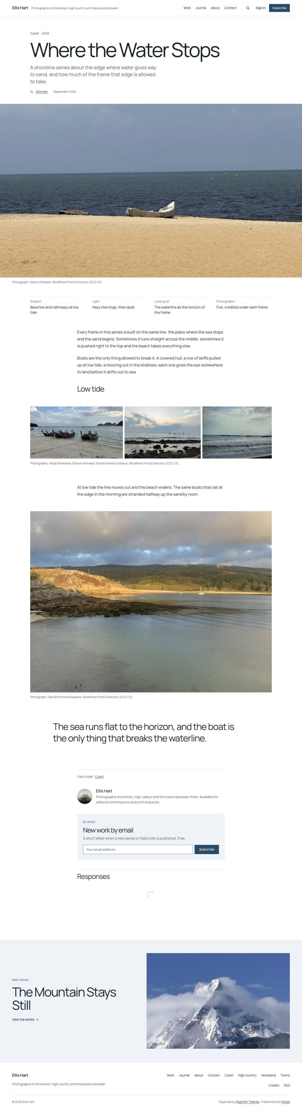 Daybreak, Series page