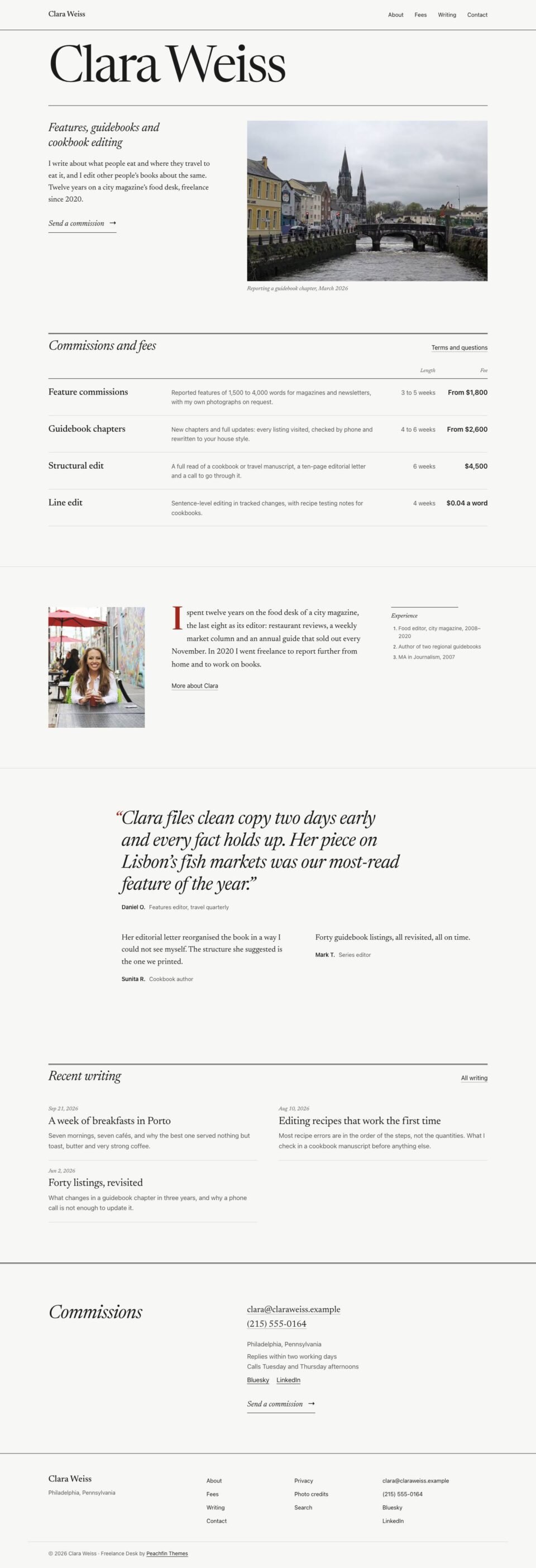 Freelance Desk, Home page