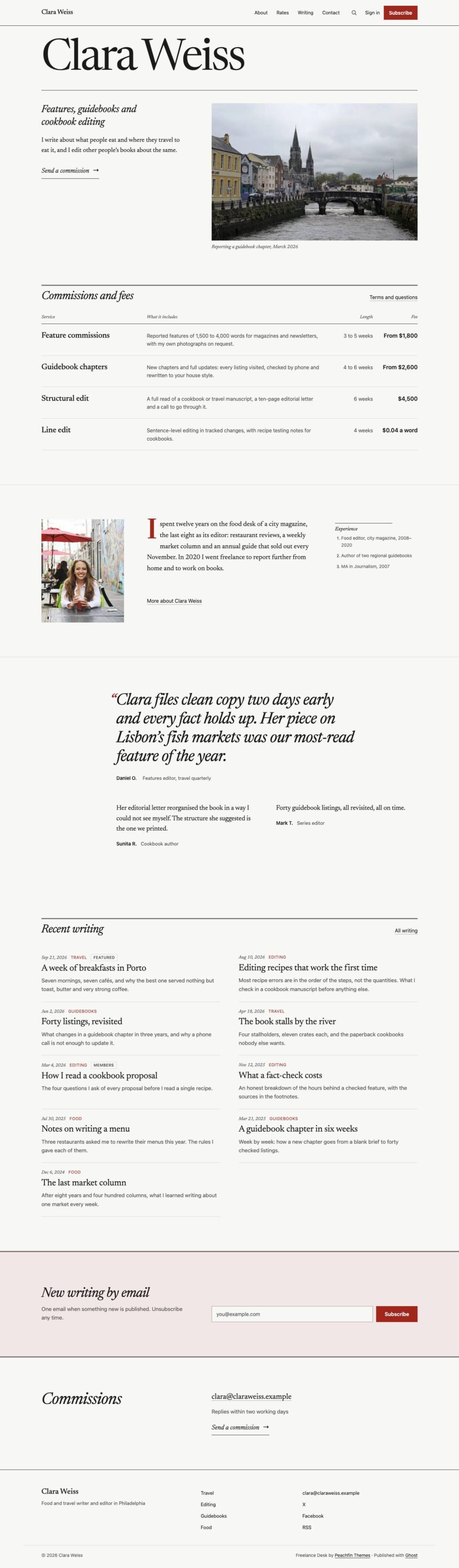 Freelance Desk, Home page