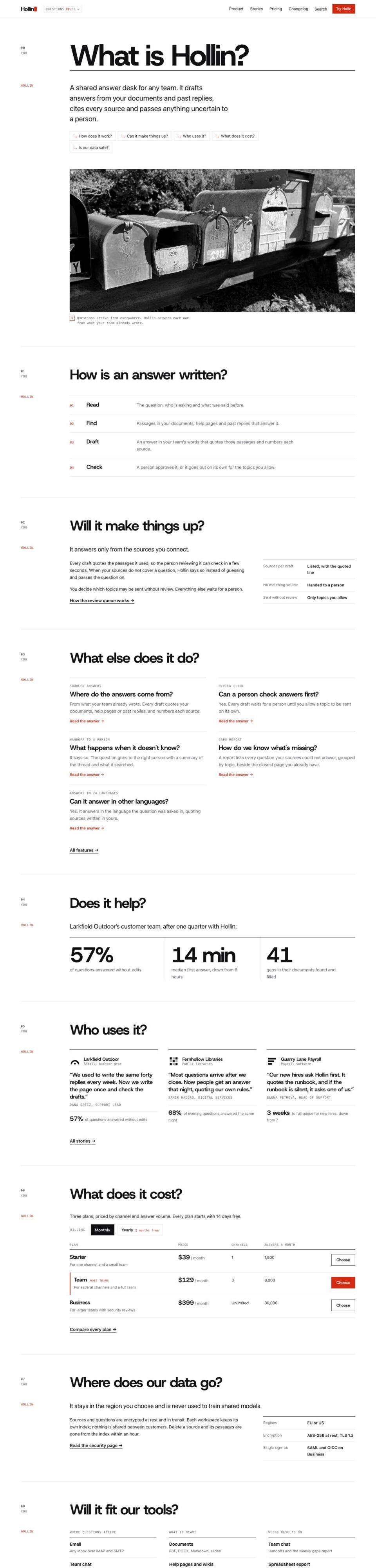 Parley, Home page