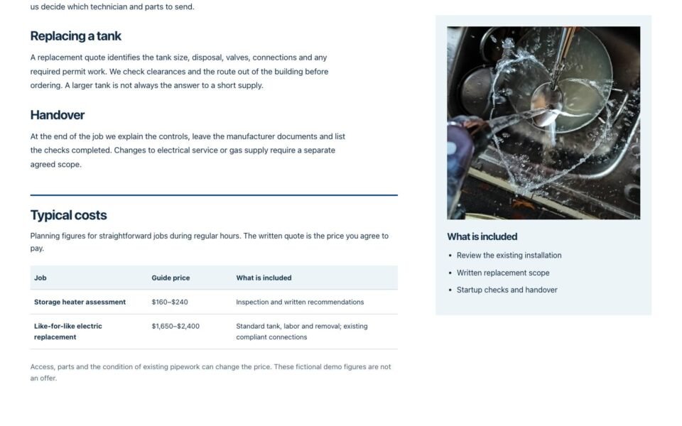 Plumb Line, Price guide page