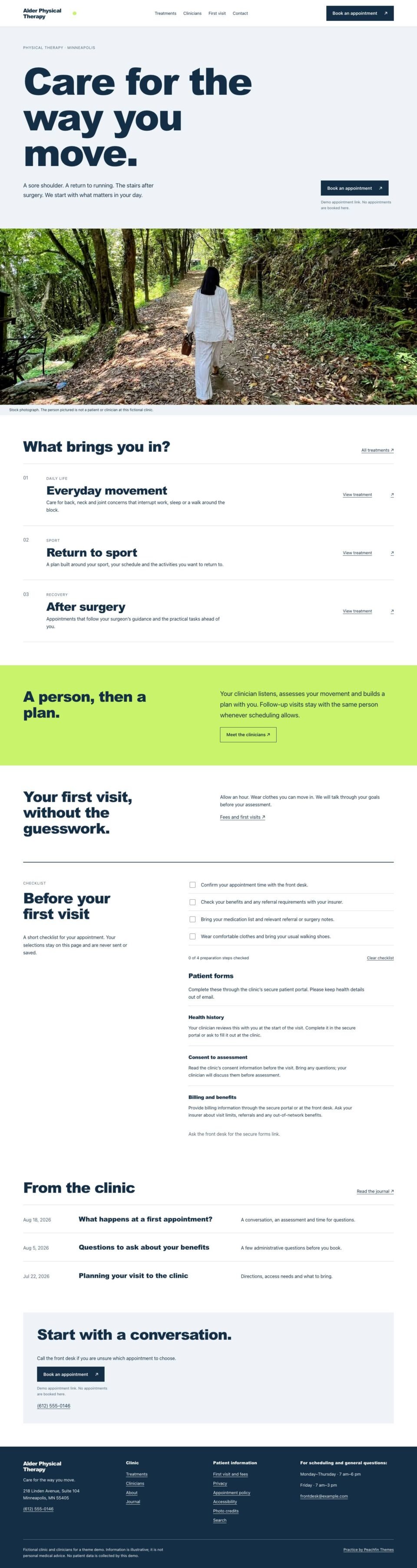 Practice, Home page