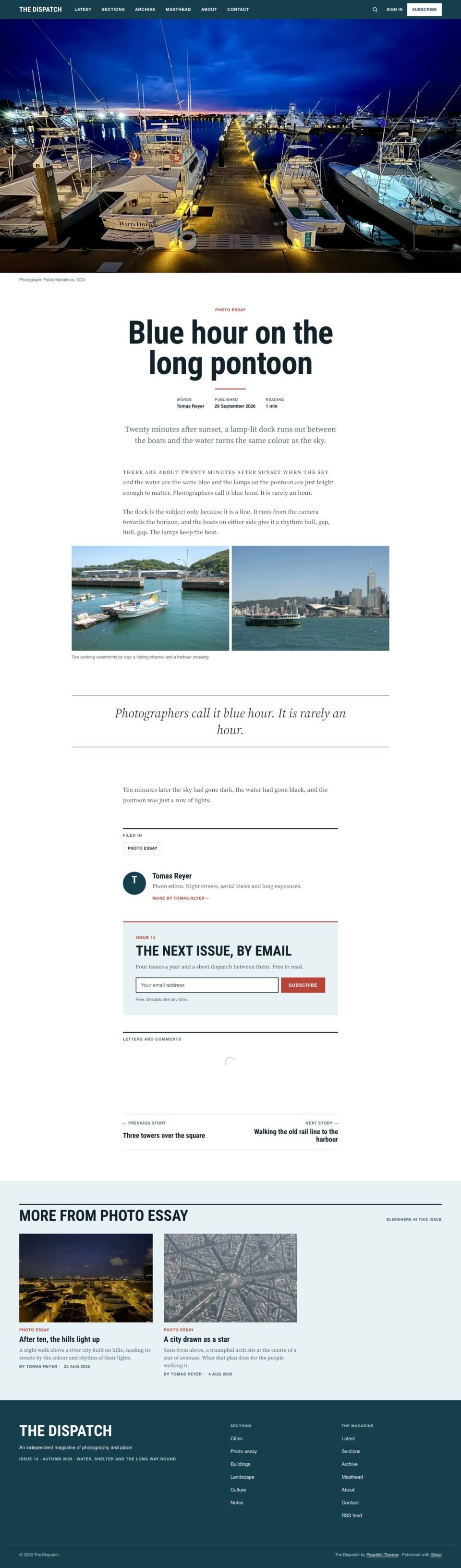 The Dispatch, Photo essay page